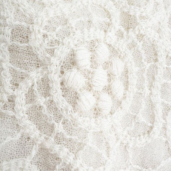 Bell by Alicia Bell Ava Cream Gauze Embroidered Eyelet Dress w/Rosette Trim Sz 4 - Picture 16 of 16